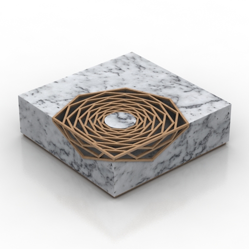 table octagon 3D Model Preview #c197fe66
