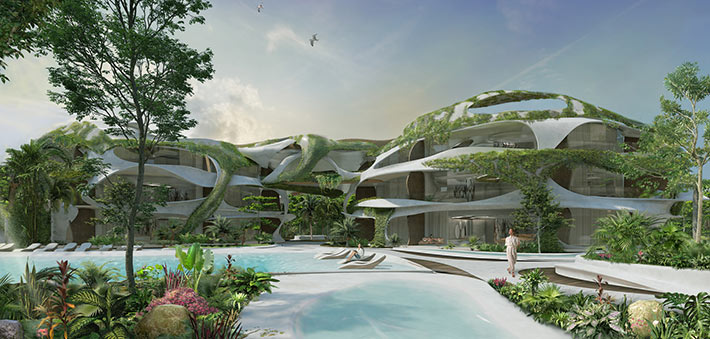 "Habitable Sculptures" residential complex, Tulum, Mexico