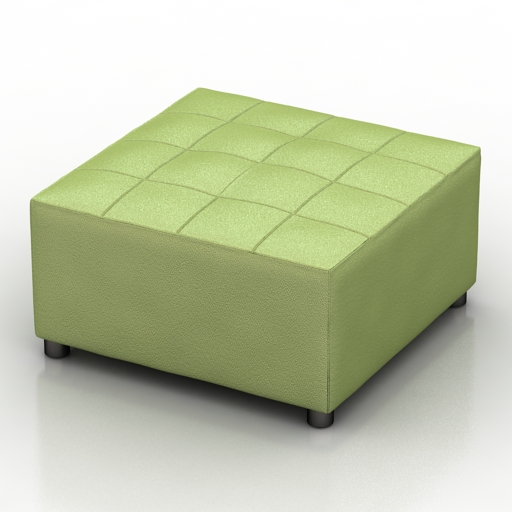 seat kuadra by kastel italia pouf 3D Model Preview #527cf714