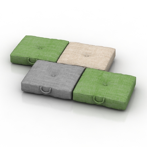 Pillows 3D model large preview
