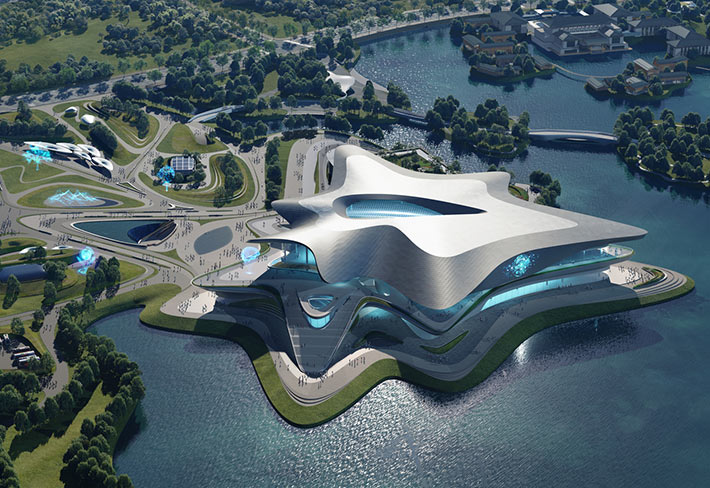 Chengdu Science Fiction Museum by ZHA, Chengdu, China