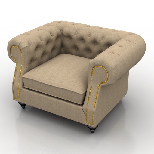 Armchair 3D model large preview