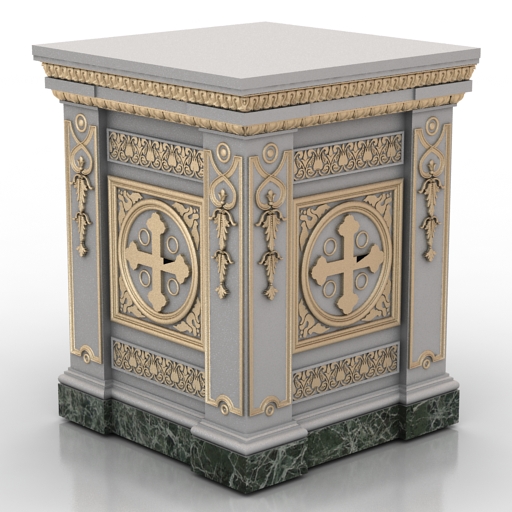 rack church utensils - throne 3D Model Preview #65604f5a