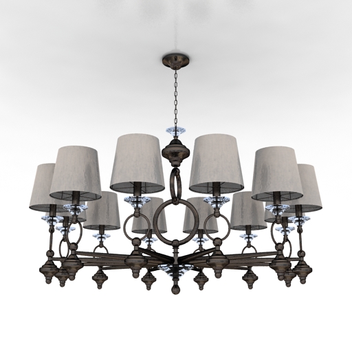 luster crystal lux xcom sp12 chandelier 3D Model Preview #7a78d94f