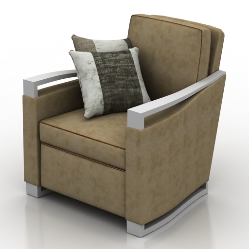 armchair toulouse club chair donghla 3D Model Preview #e5a1667f