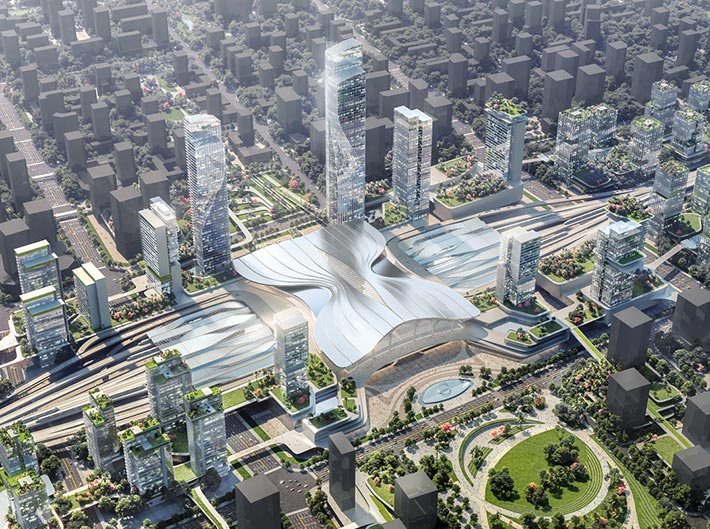 Zhangjiang Central Station Hub by Aedas, Zhanjiang, China