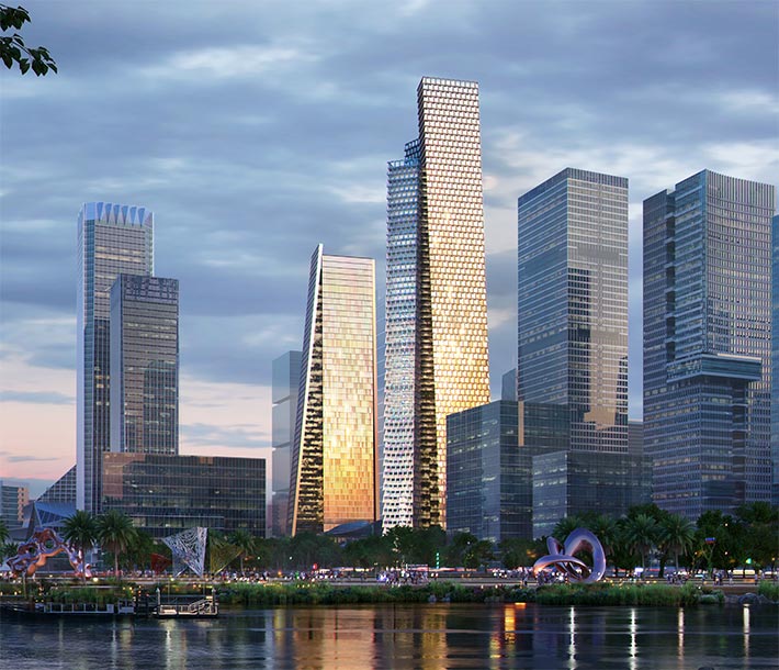 Qianhai Prisma Towers by BIG, Shenzhen, China