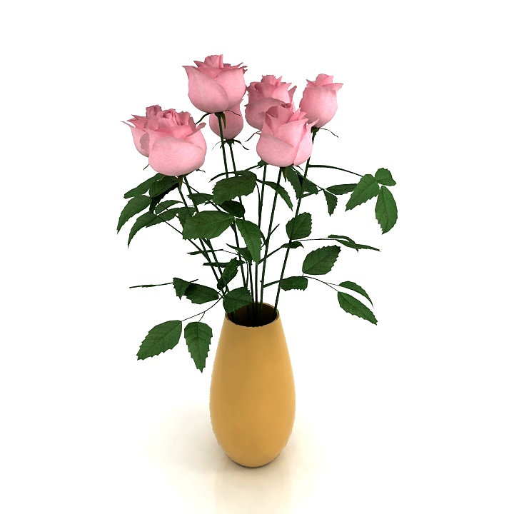 Roses 3D model large preview