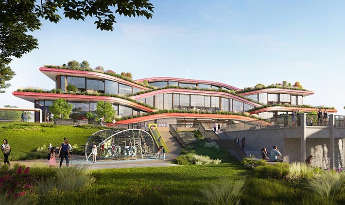 Public library by Heatherwick Studio, Maryland, USA