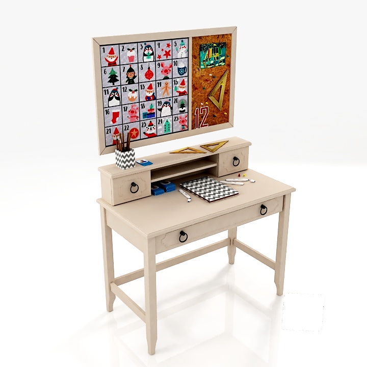 Desk 3D model large preview