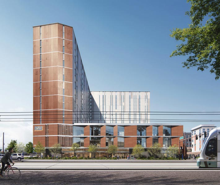 Mixed-use tower for Arizona State University, Phoenix, USA