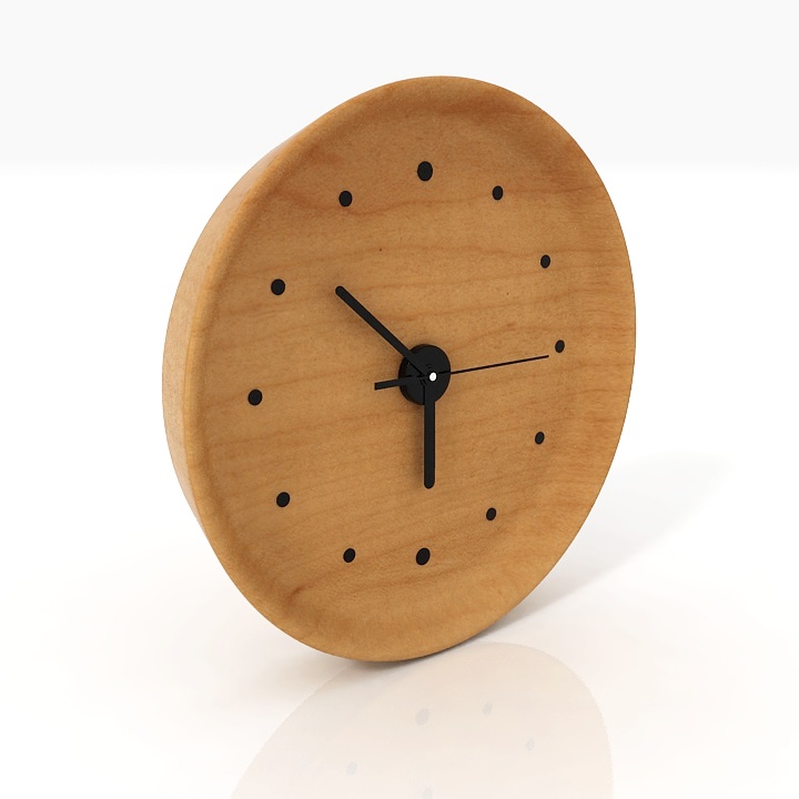 bela tray set clock 3D Model Preview #7e319cf5