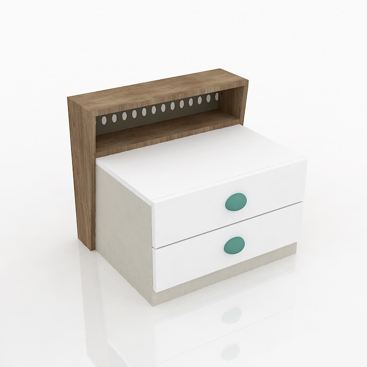 blue bunny bedroom nightstand 3D Model Preview #a329ad67