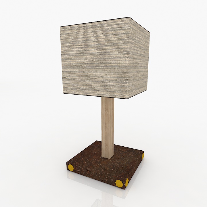 bedroom set country desk lamp 3D Model Preview #53d8b962