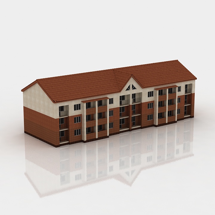 apartments building 3D Model Preview #3761ade2