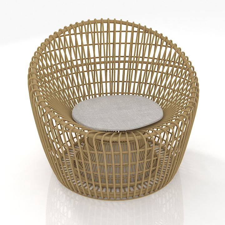 cane-line nest lounge sessel aus rattan armchair 3D Model Preview #c08ffde4