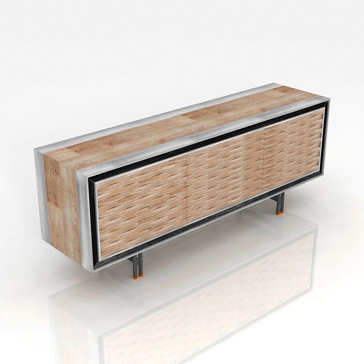 TV stand 3D model large preview