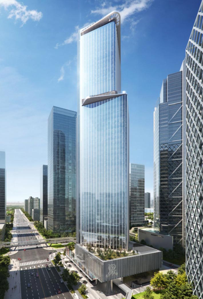 Ruiwan Tower by Aedas, Qianhai Bay, Shenzhen, China