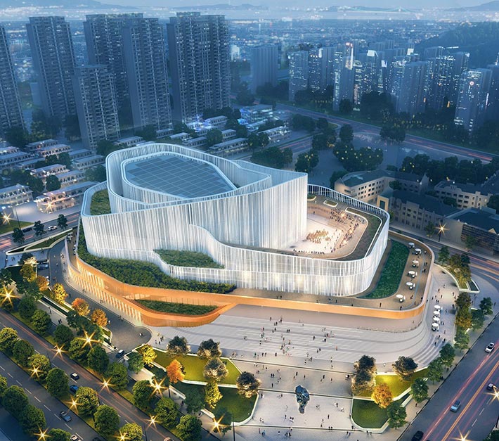 Ningbo Beilun Culture Center by gmp, Ningbo, China