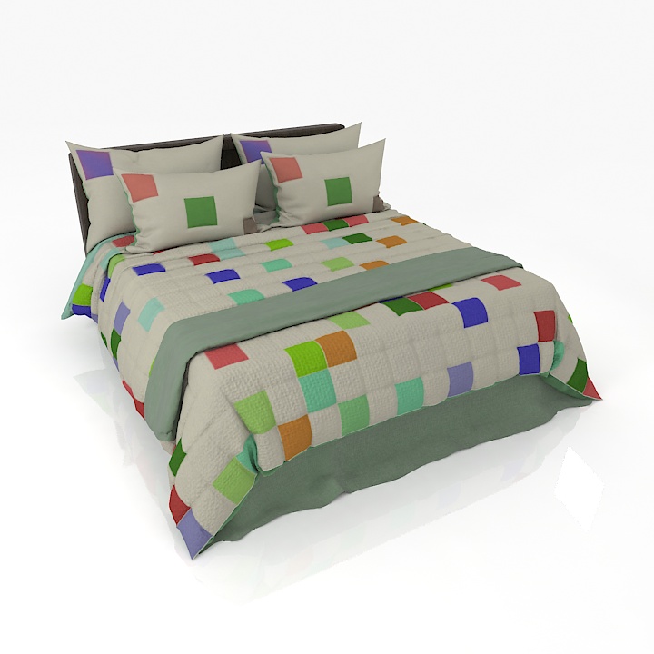 maverick linens 01 bed clotch 3D Model Preview #b8fee2cf