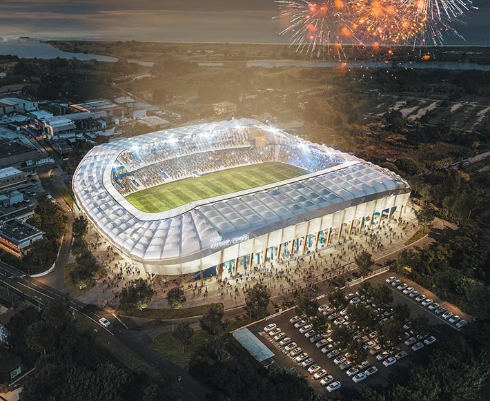 Armand Cesari Stadium by A+Architecture, Furiani, France