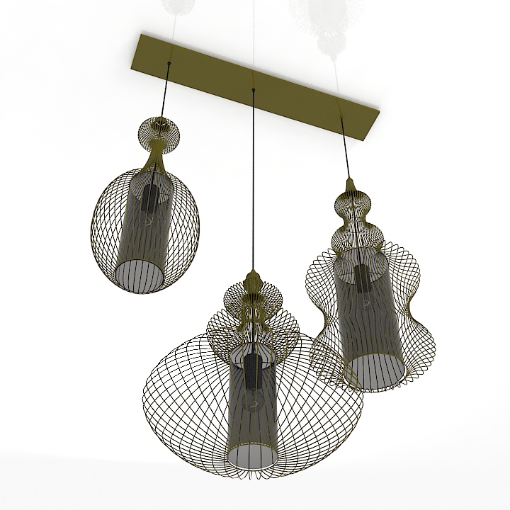 luster kare swing iron chandelier 3D Model Preview #098c6596