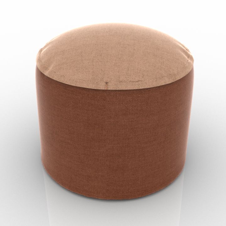Pouf 3D model large preview