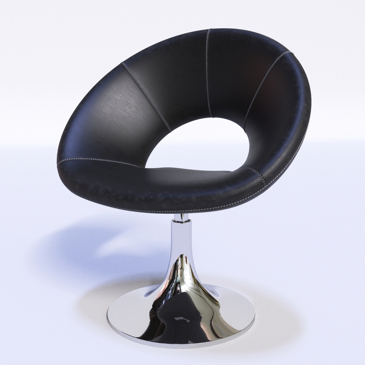 ring leather chair 3D Model Preview #8fc06407