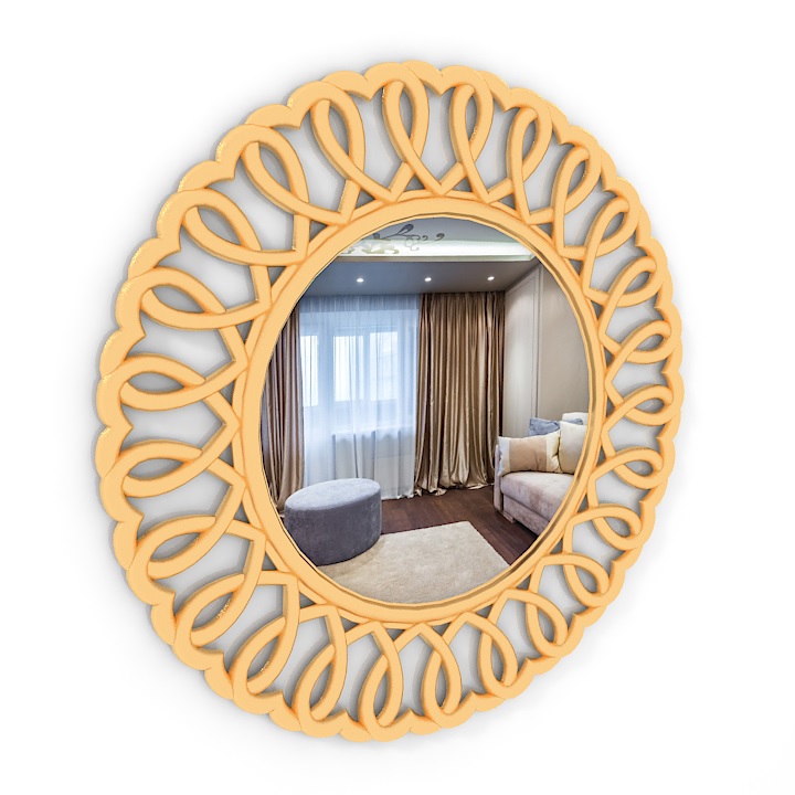 mirror heart frame 3D Model Preview #678c683e