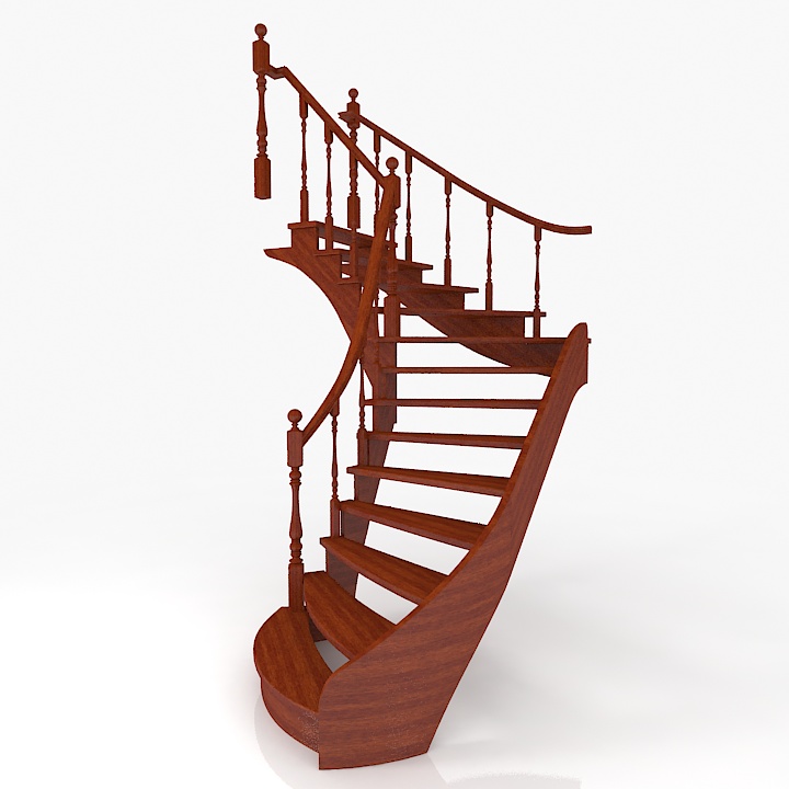 Stair 3D model large preview