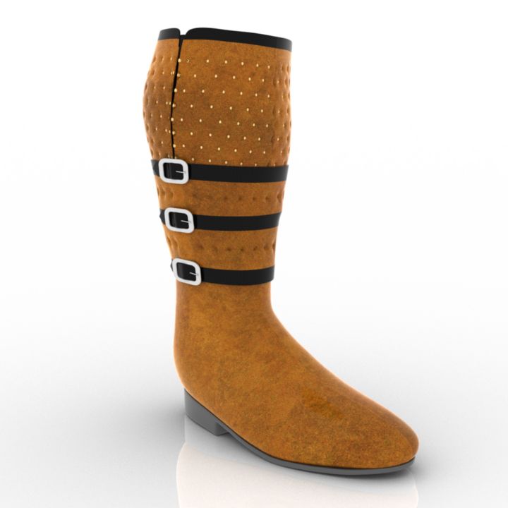 riding boots shoes 3D Model Preview #29420cdc