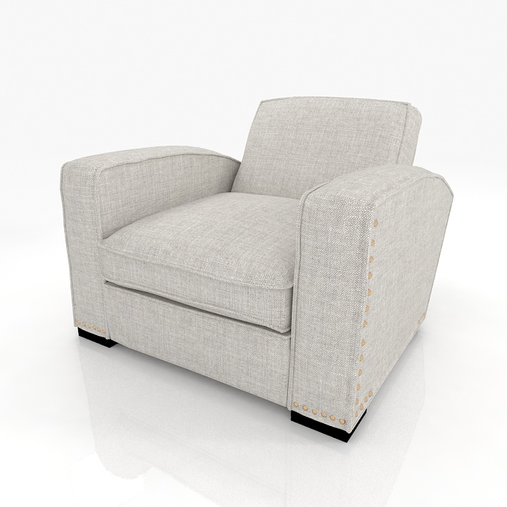 rh library upholstered chair 3D Model Preview #cdaab112
