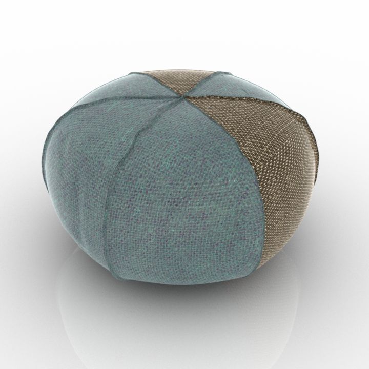Pouf 3D model large preview