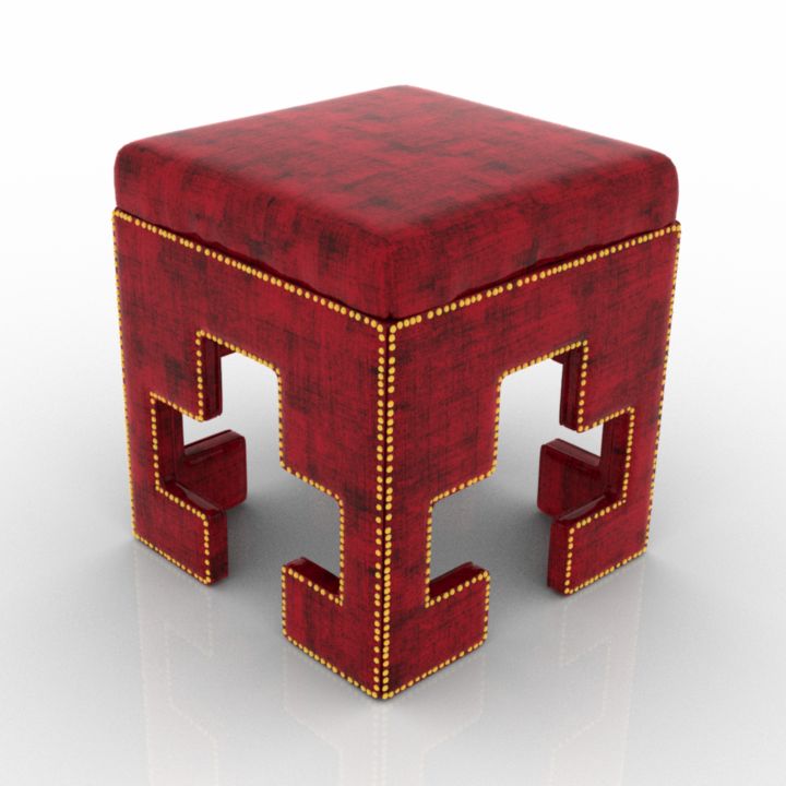 Stool 3D model large preview