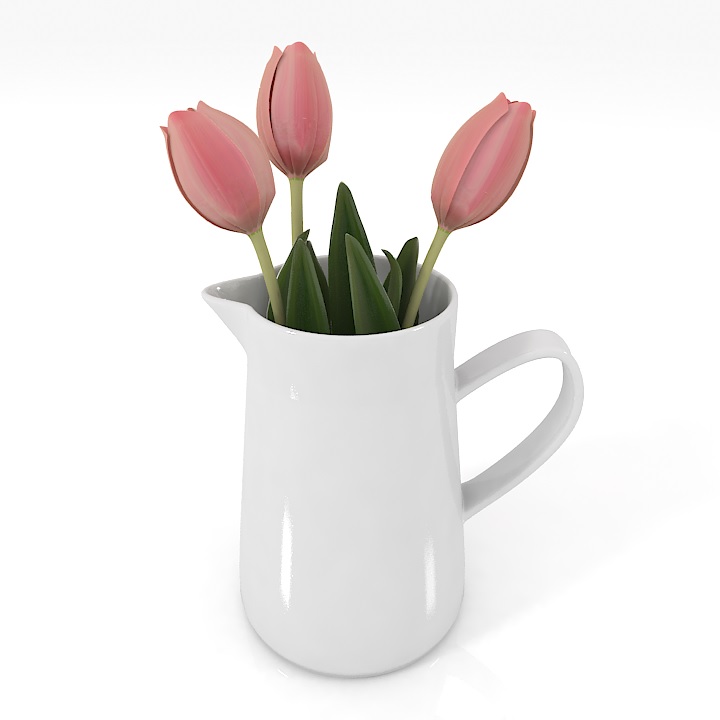 tulip vase flower 3D Model Preview #905cb20b