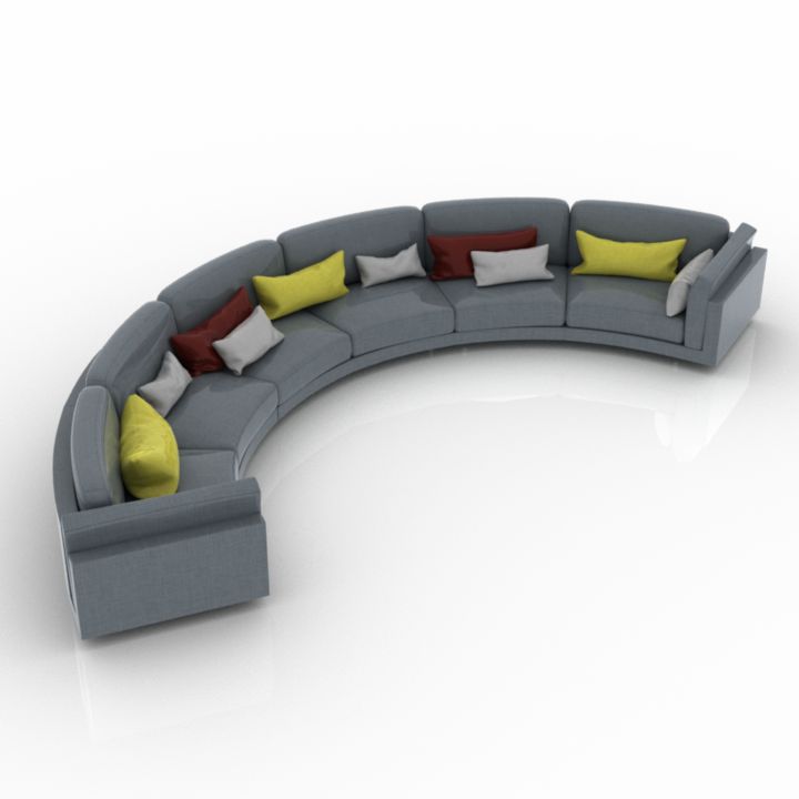swan italy host sofa 3D Model Preview #c5b96d2b