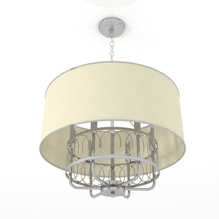 luster venn 6 light drum chandelier 3D Model Preview #80e35a40