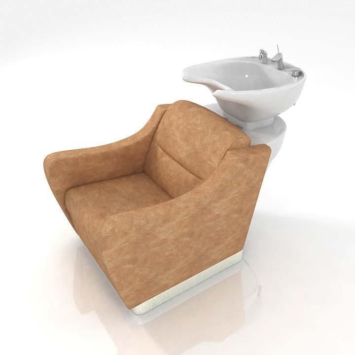 washing a hairdresser with an armchair lavaggi 3D Model Preview #9a405634