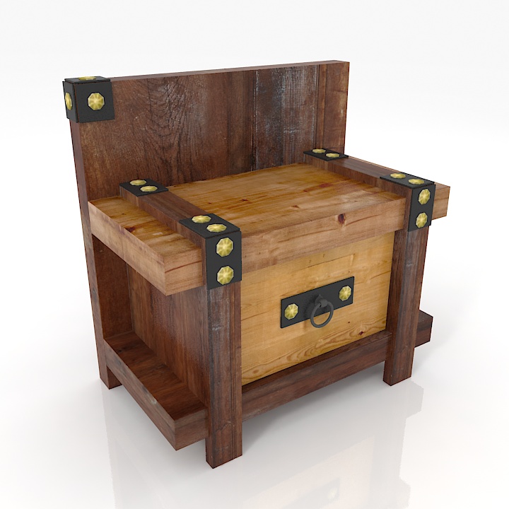 yaziko bedside table 3D Model Preview #75f0d774
