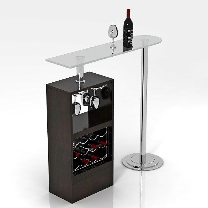 bar counter table 3D Model Preview #8338aa8a