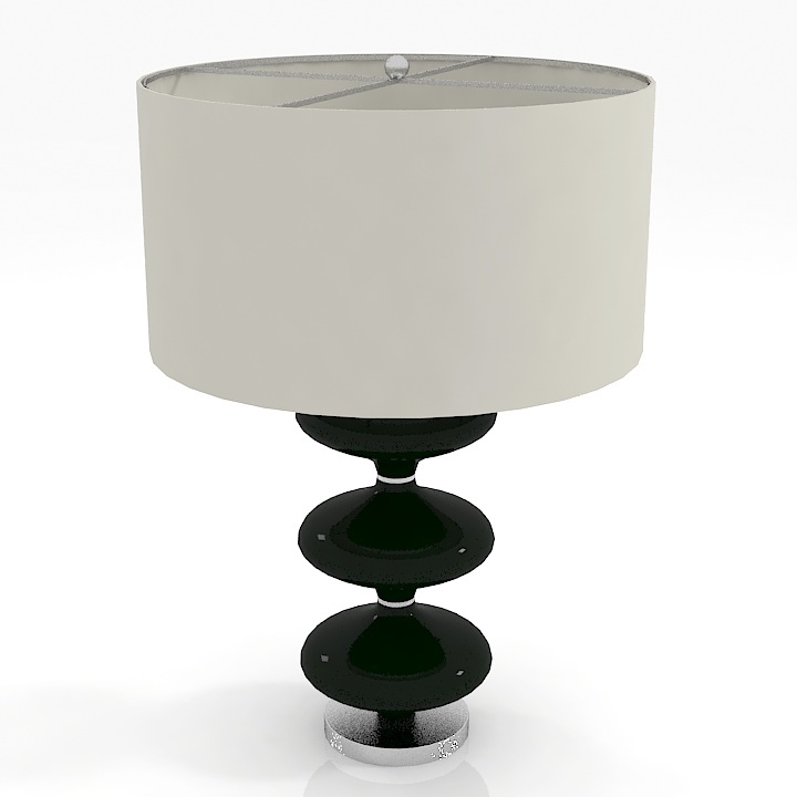 arteriors raven lamp 3D Model Preview #beba6543