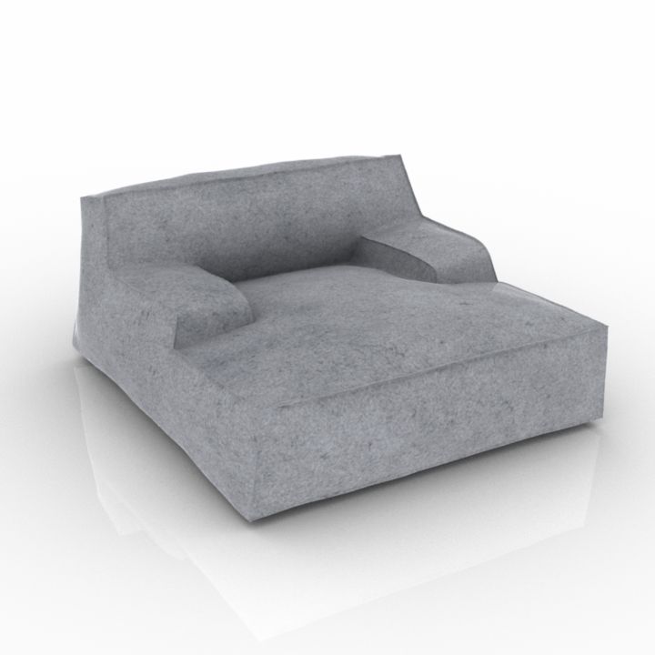 baxter damasco bed 3D Model Preview #a9754121