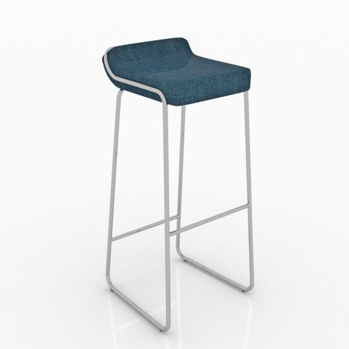 zanotta otto bar chair 3D Model Preview #7fa76542
