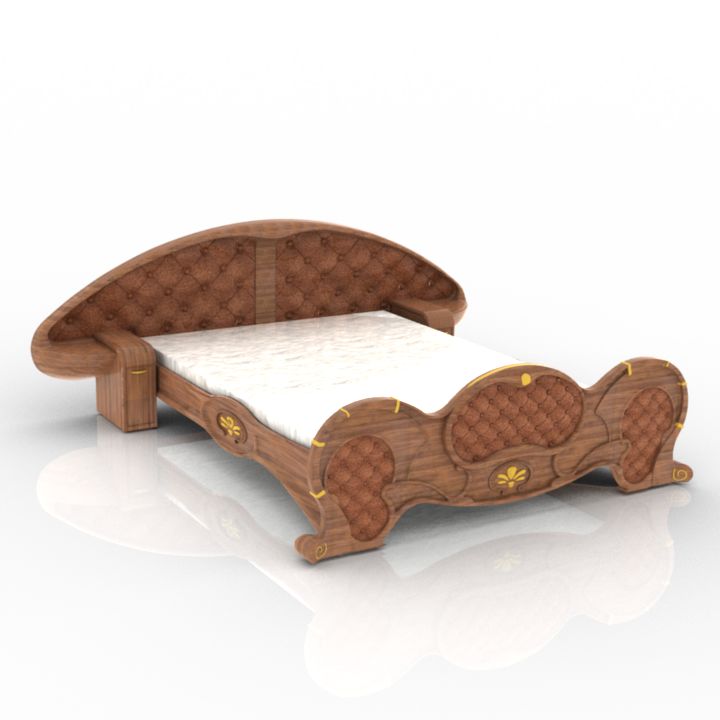 Bed 3D model large preview