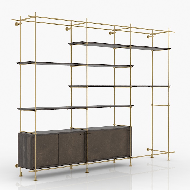 amuneal collectors shelving 4 different version 2 3D Model Preview #a629210d