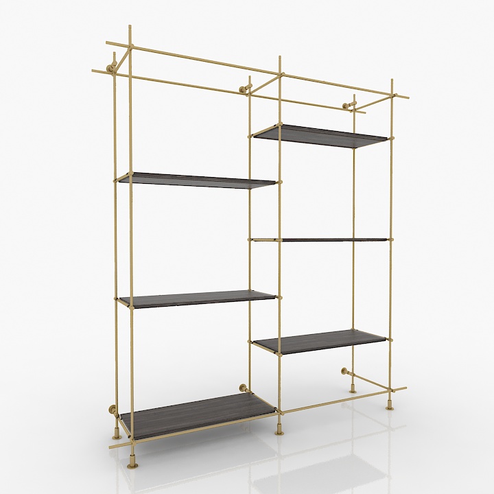 amuneal collectors shelving 4 different version 4 3D Model Preview #84741a95