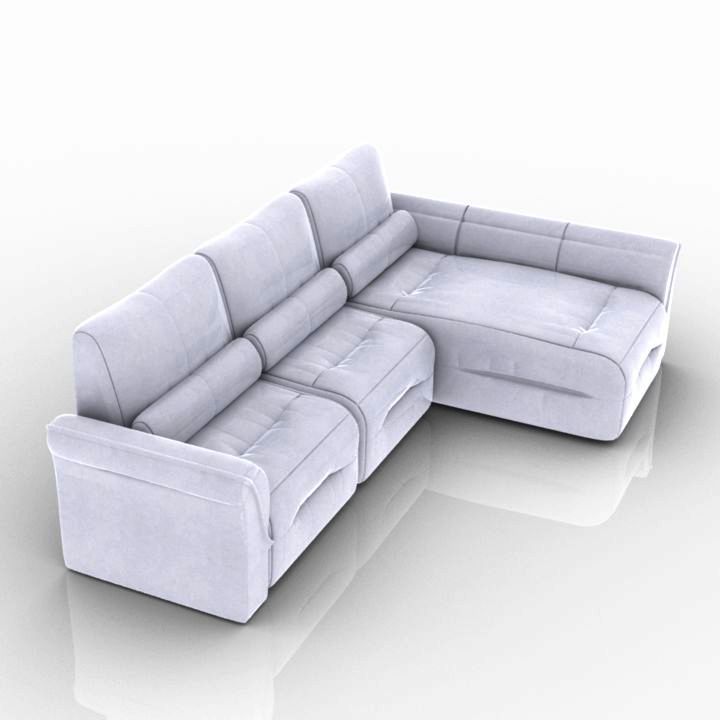 corner module whait sofa 3D Model Preview #55439ba3