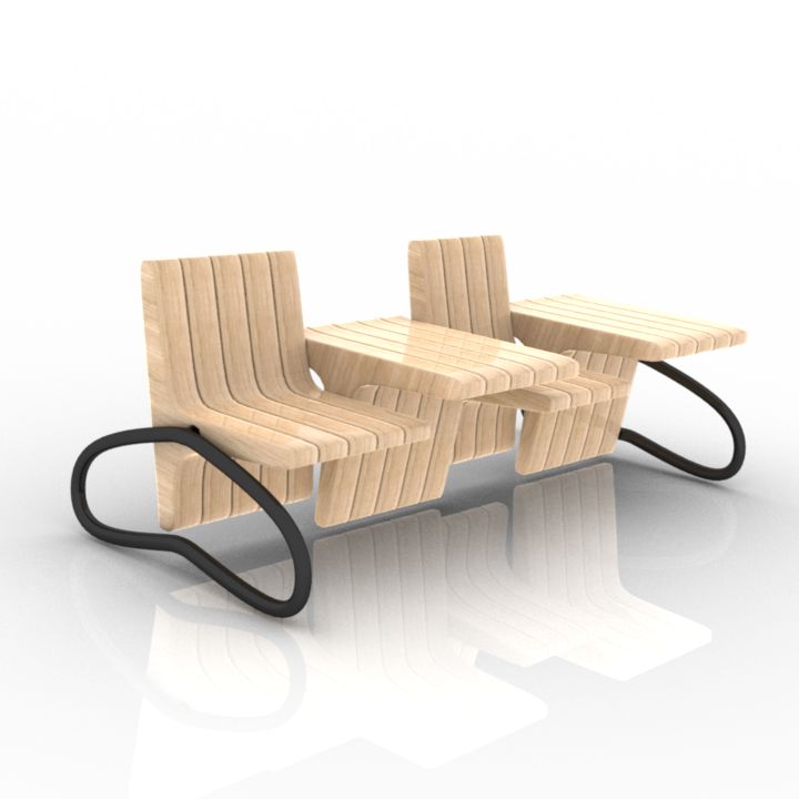 Bench 3D model large preview