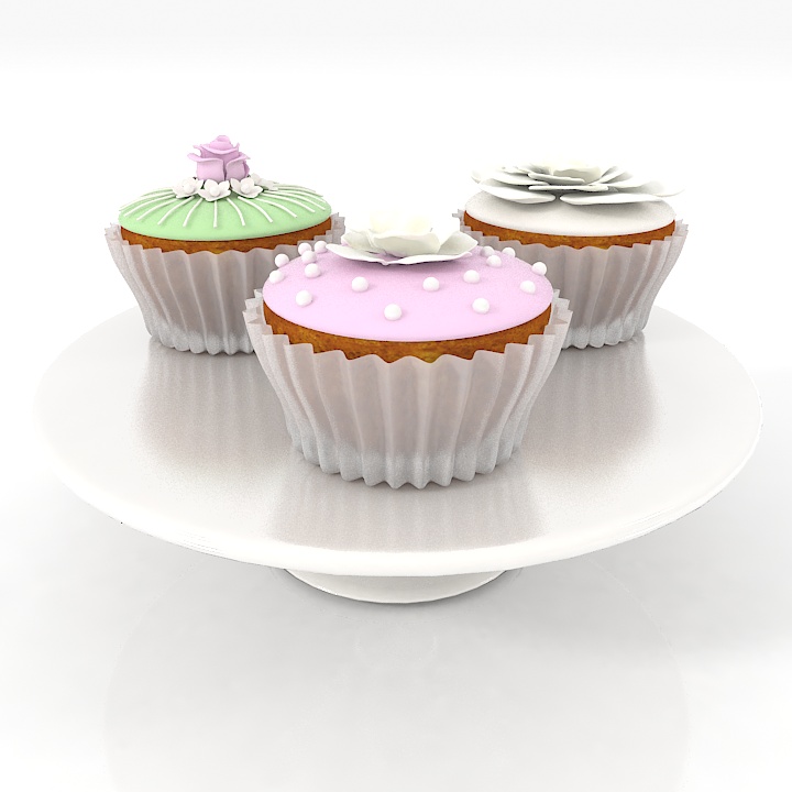 cupcake dessert 3D Model Preview #4e0d8067