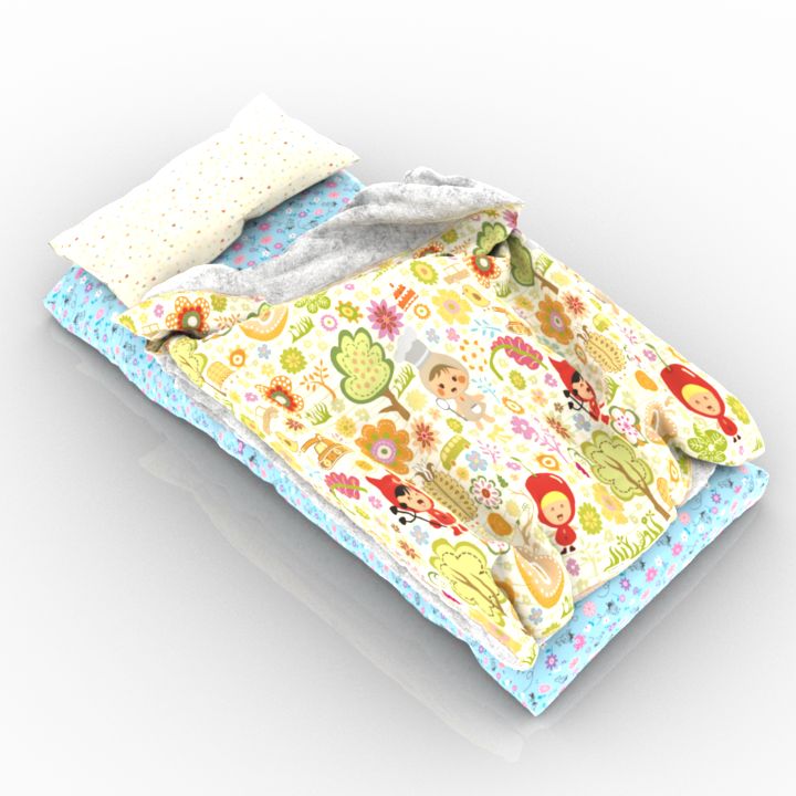 Bed 3D model large preview